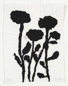 Donald Baechler, from 6 Flowers, 2010, Stenciled handmade paper, suite of six, 13 x 10 in, edition 28 of 49