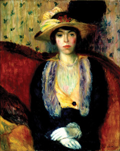 William Glackens, Miss Olga D., 1910, Hunter Museum of American Art, Chattanooga, Tennessee, Gift of the Benwood Foundation, 1976.3.11, Photo by J. Bradley Burns, Chattanooga.   