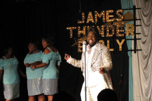 Theater Aurora’s 2015 production, Celie Shug Bedroom; and below, Dreamgirls’ James Thunder. 