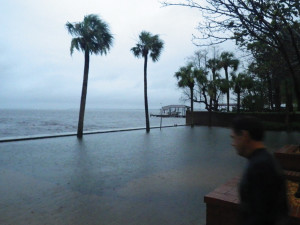 King St and St. Johns Ave when Tropical Storm Debbie pushed the water line to Riverside Avenue in 2012. Photo by Candice Davis.