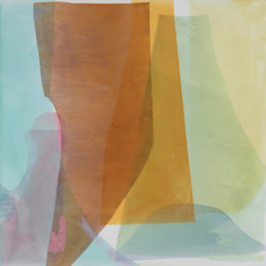 © Jill Nathanson, Brass Instrument, 2015. Acrylic and polymers on panel, 60 x 60 inches. Courtesy of Berry Campbell Gallery. 