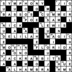 September/Oct. 2019 Crossword Answers